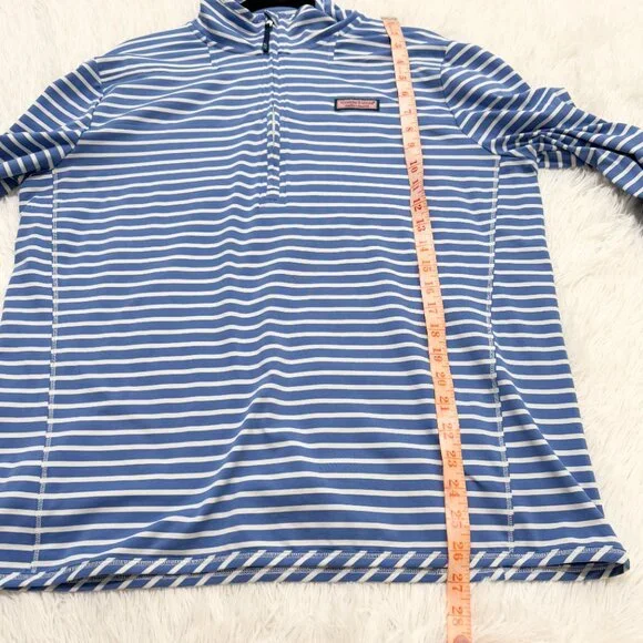Women Vineyard Vines Striped Sankaty Shep Shirt in Light Blue Size Extra Large - Picture 5 of 11